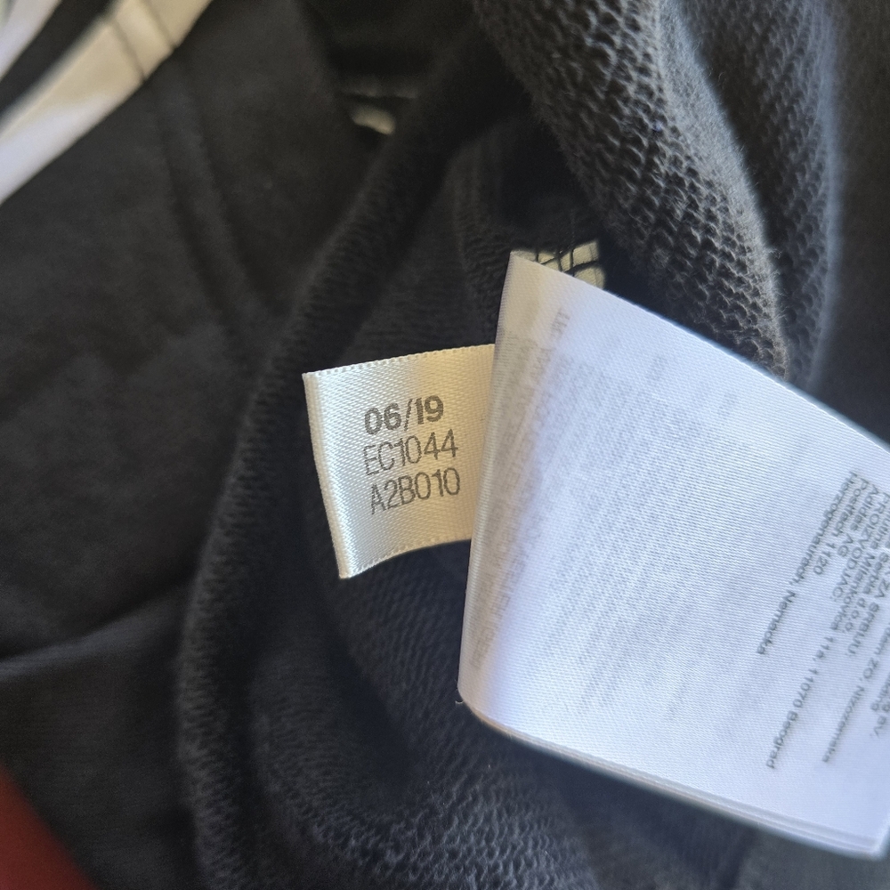 Adidas Originals 3-Stripes Cropped Hoodie Black White Women’s Size Small - Picture 5 of 6